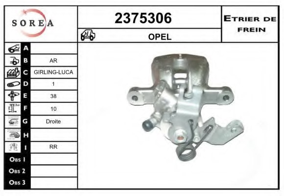 EAI 2375306 Brake Caliper